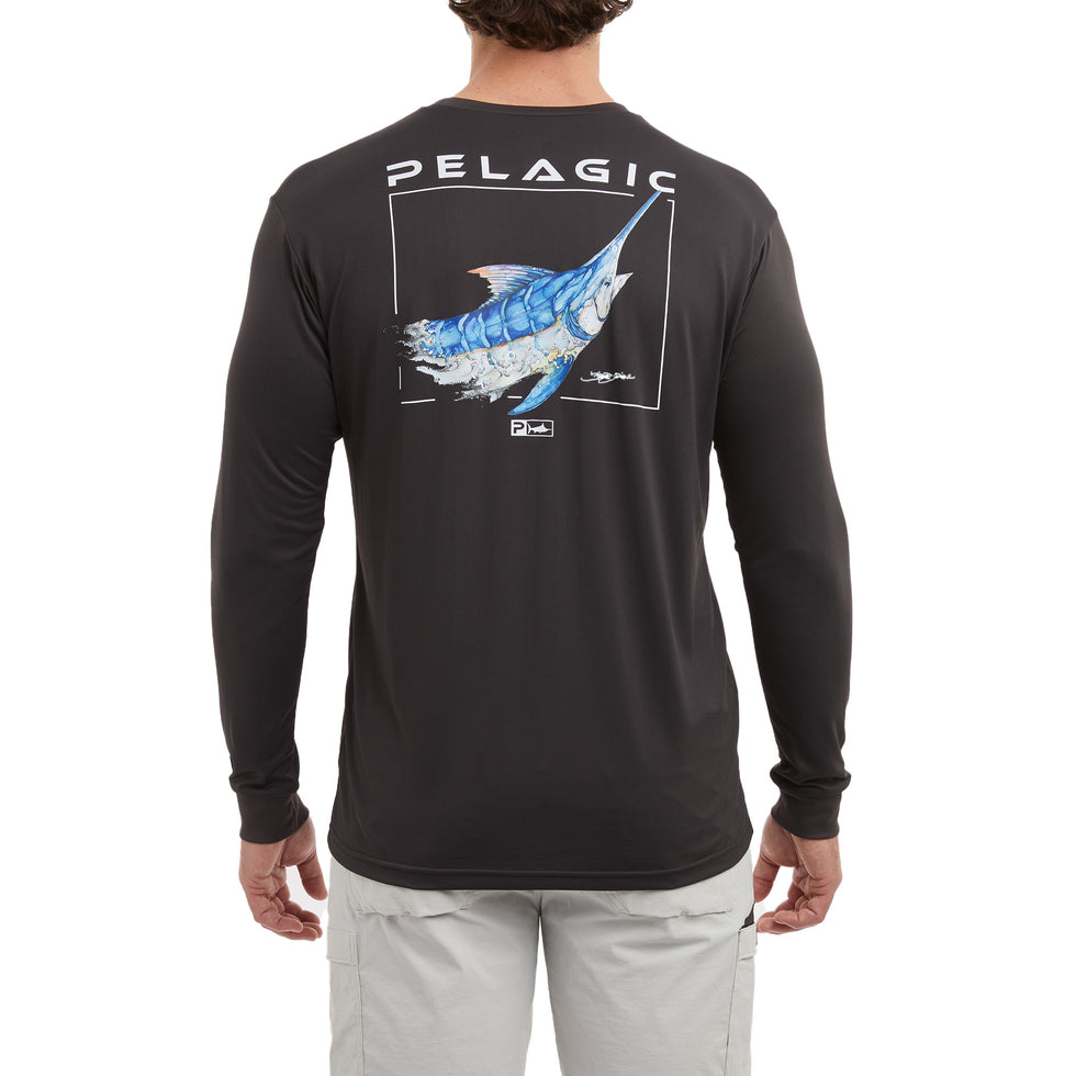 Pelagic Gear - Aquatek Goione Marlin Fishing Shirt - Black