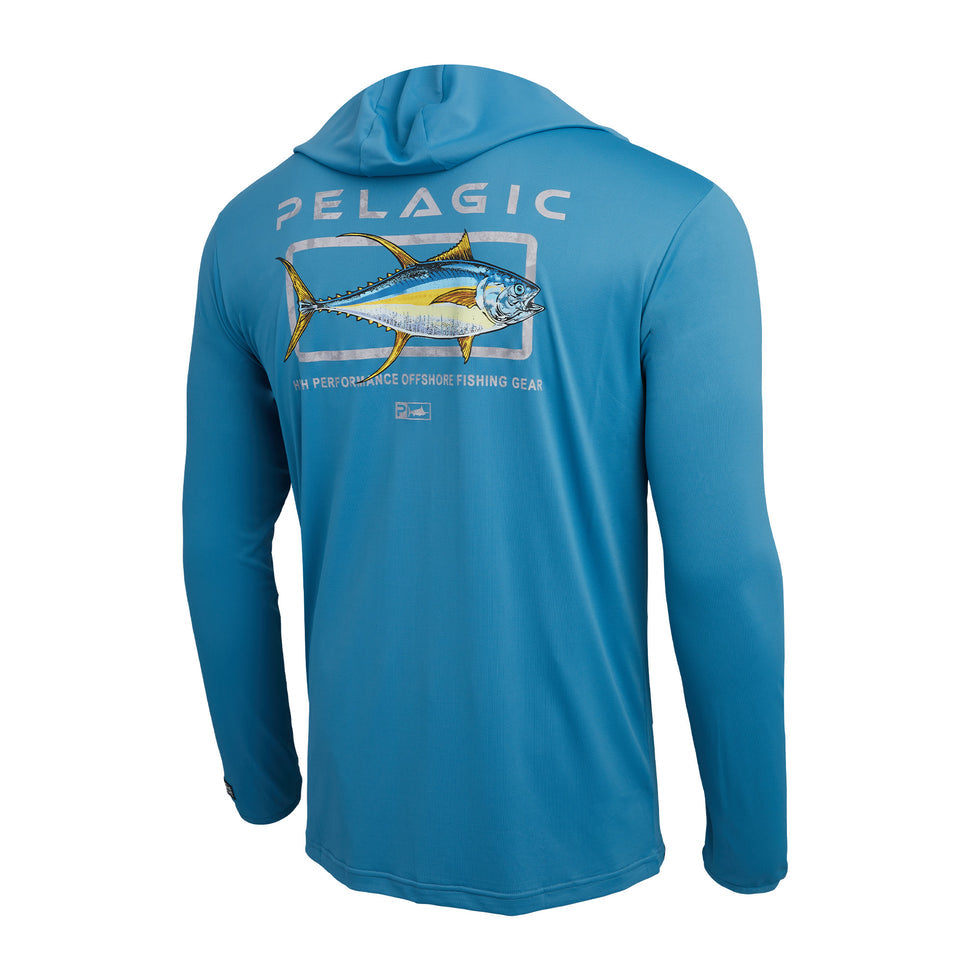 Pelagic Defcon Starboard Hooded Fishing Shirt - Ocean