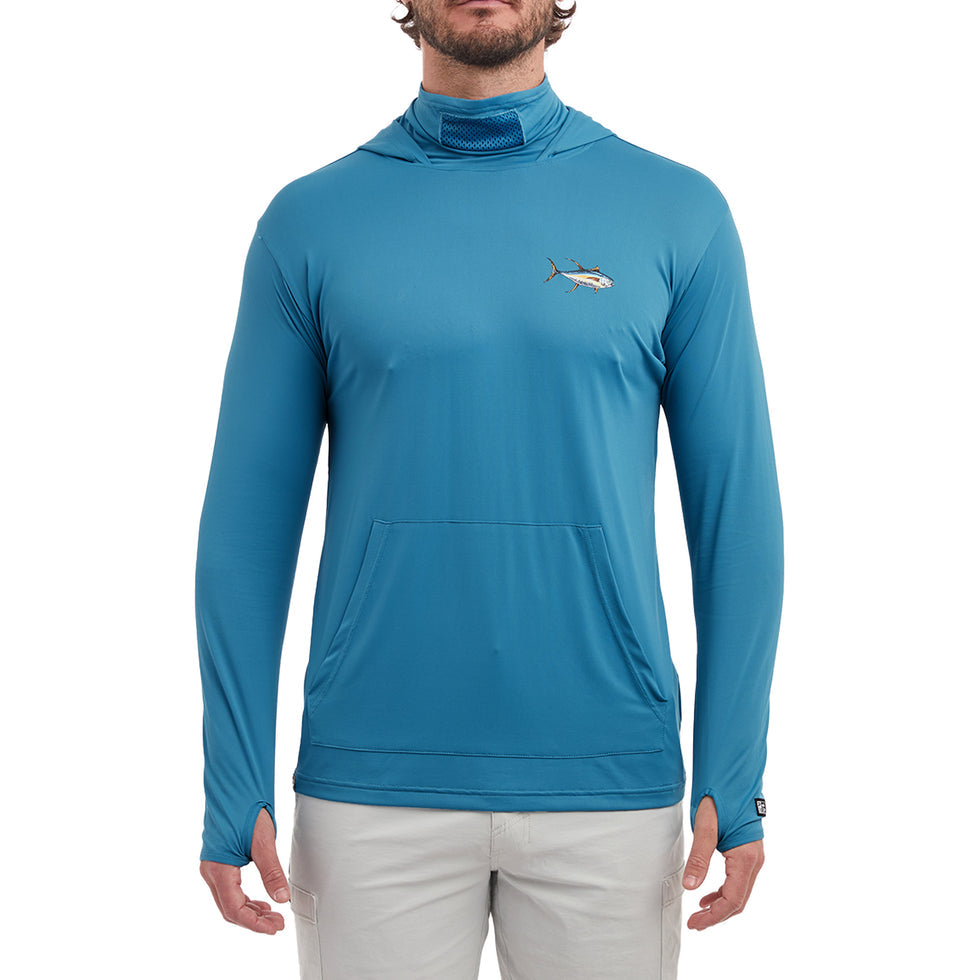 Pelagic Defcon Starboard Hooded Fishing Shirt - Ocean