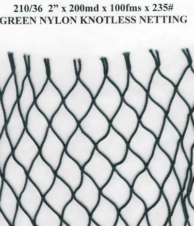 210/36 x 2in x 200md Rachel Knotless Green (sold by the foot)