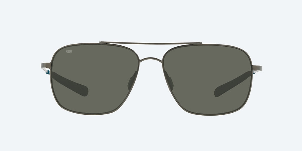 Costa Canaveral Brushed Gray Frame Gray Polarized Glass 580G