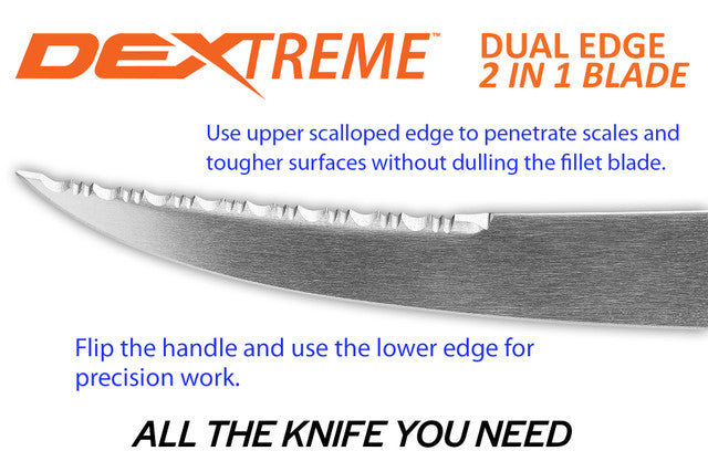 DEXTER Dual Edge 10" Stiff Fillet Knife with Sheath 24914/DX10S