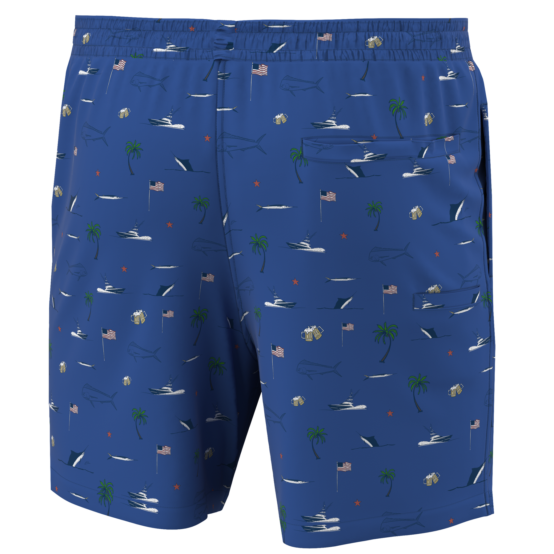 HUK Pursuit Volley Swim Shorts - Fish Beach Freedom Set Sail