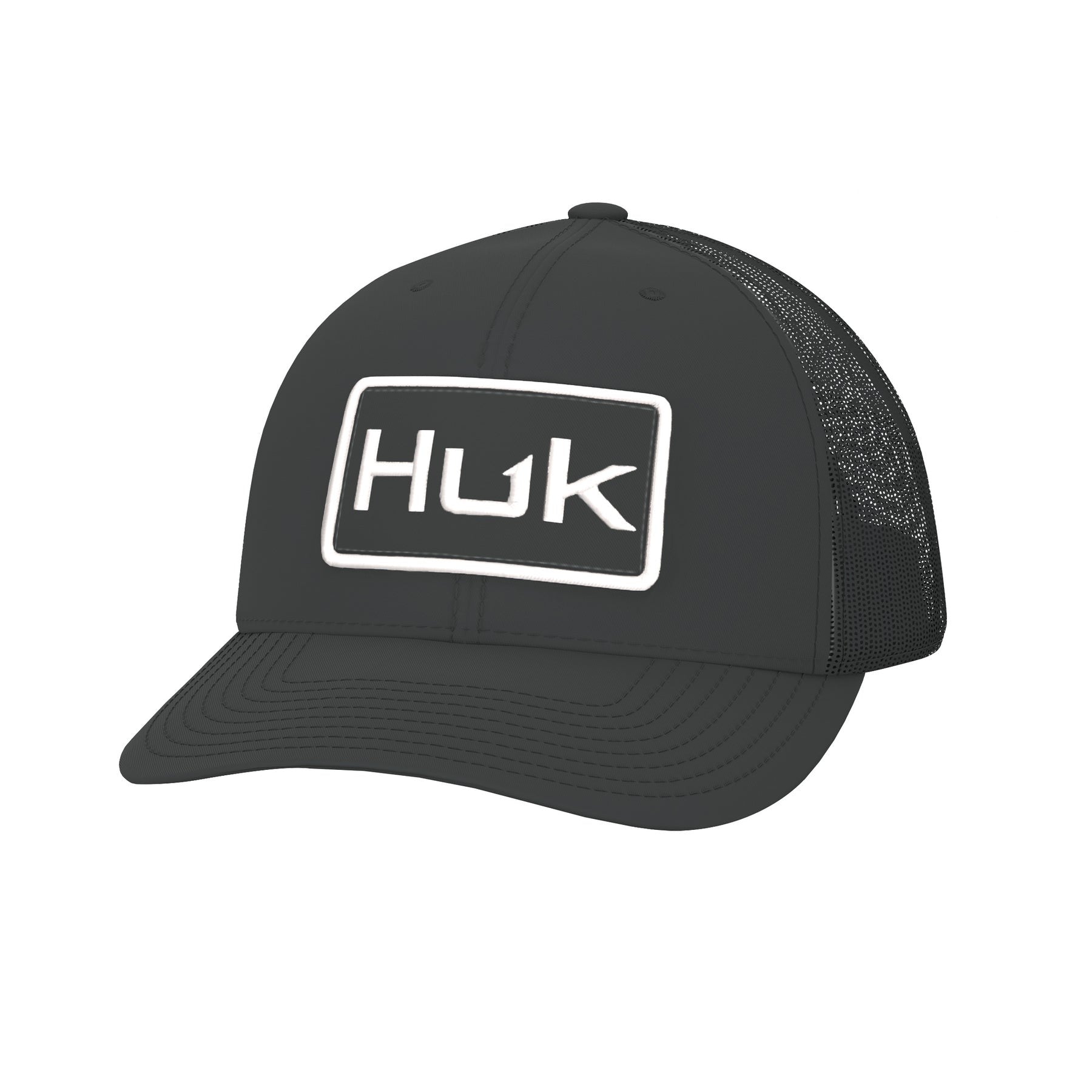 HUK Logo Trucker Hat - Black