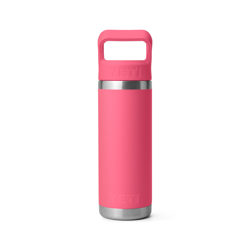 Yeti Rambler 18oz/532ml Water Bottle with Colour Matched Straw Cap - Tropical Pink - Seasonal