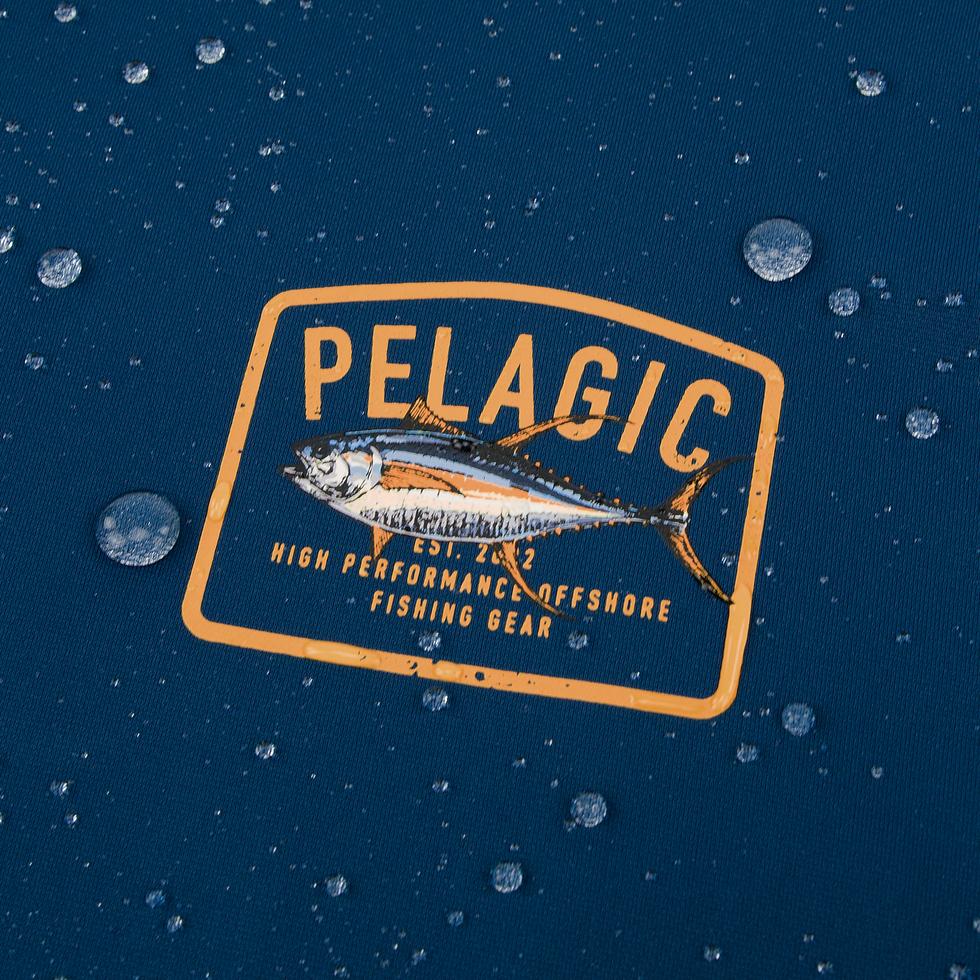 Pelagic Aquatek Game Fish Long Sleeve T-shirt Navy