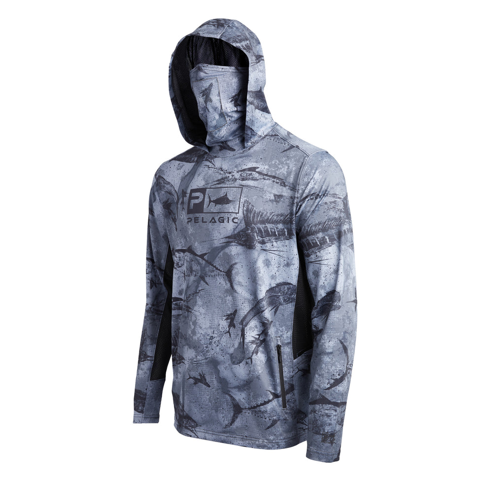 Pelagic Exo-Tech Hooded Fishing Shirt Large / Black