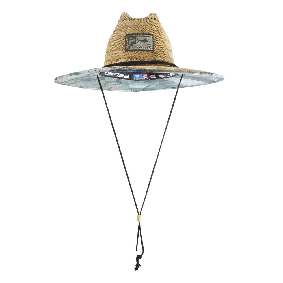 Pelagic Baja Gyotaku Straw Hat