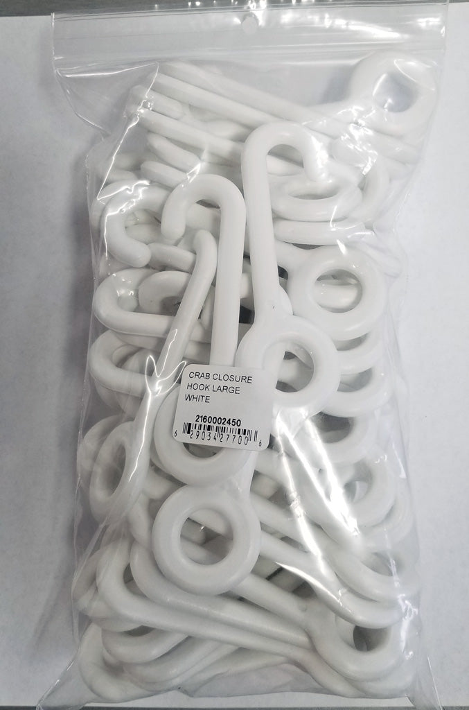 Large Crab Trap Closure Hooks White