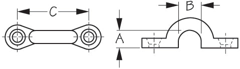 SEADOG 081310-1 BLACK PAD EYE 3/8"