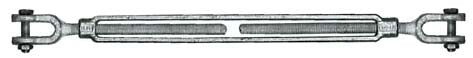 TURNBUCKLE, GALV: JAW & JAW 1/2 X 6"