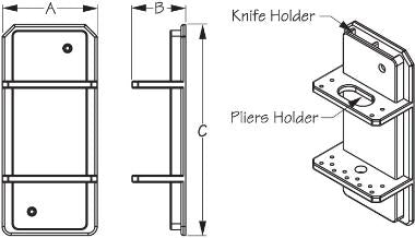 SEADOG 325925-1 NYLON KNIFE/PLIER HOLDER