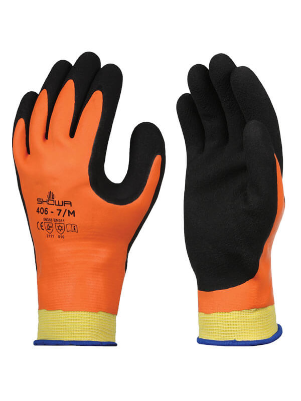 Orange Latex Grip Gloves