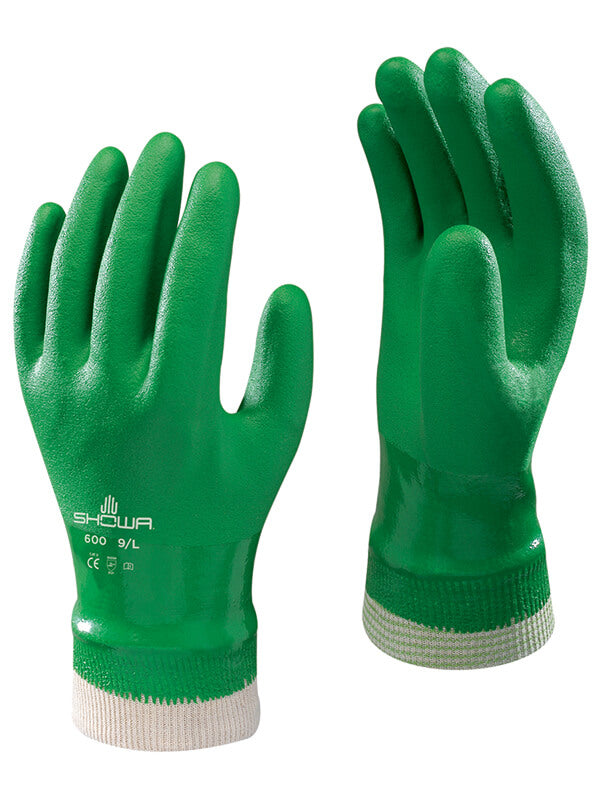 Showa 600 PVC Knitwrist Green