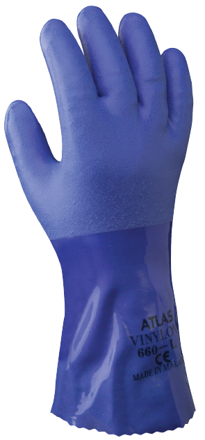 Showa 660 PVC Triple Dipped Blue Glove