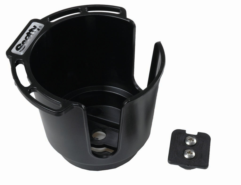 Scotty 310-BK Black Cup Holder with Bulkhead/Gunnel & Rod Holder Post Mount