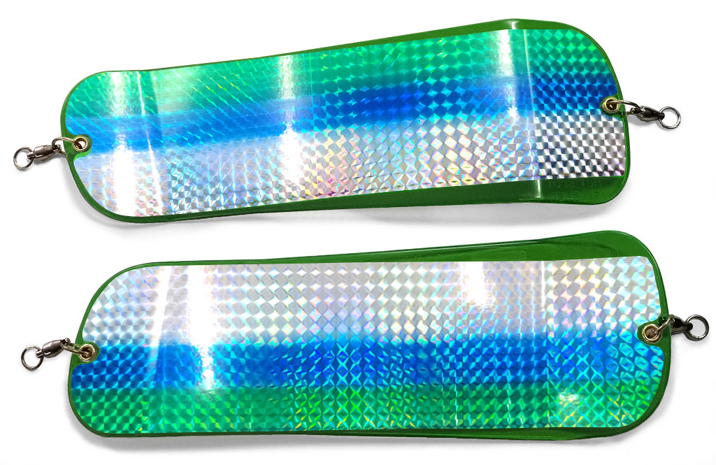 Hot Spot Custom Series Flashers - Blue Mist on Green Blade