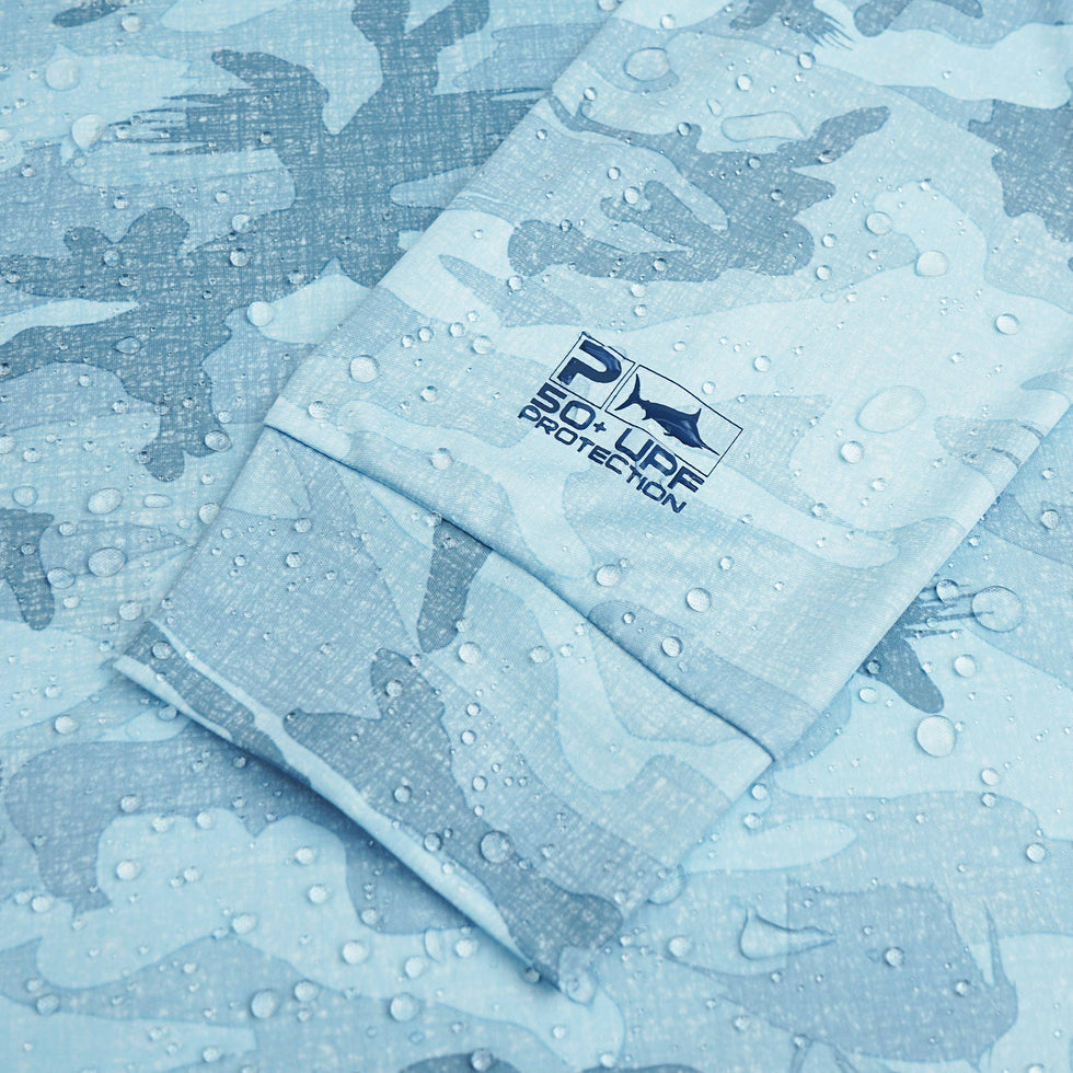 Pelagic Vaportek Fishing Shirt Fish Camo Slate
