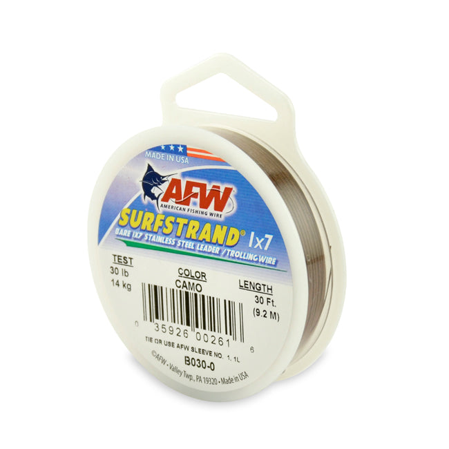 AFW Surfstrand Bare 1x7 Stainless Steel Leader Wire 30ft