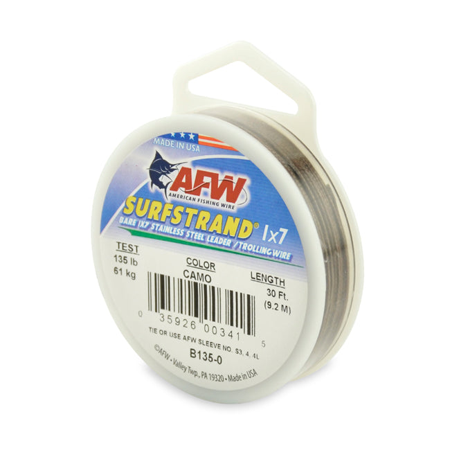 AFW Surfstrand Bare 1x7 Stainless Steel Leader Wire 30ft