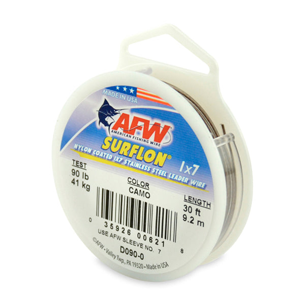 AFW Surflon Nylon Coated 1x7 Stainless Steel Leader Wire