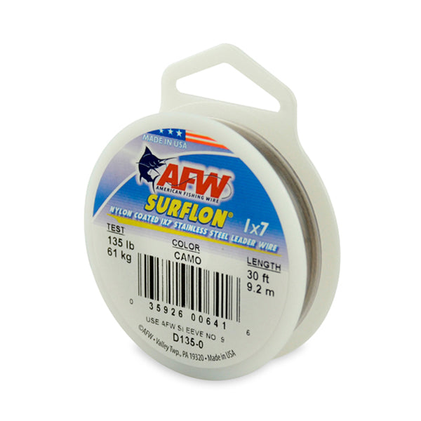 AFW Surflon Nylon Coated 1x7 Stainless Steel Leader Wire
