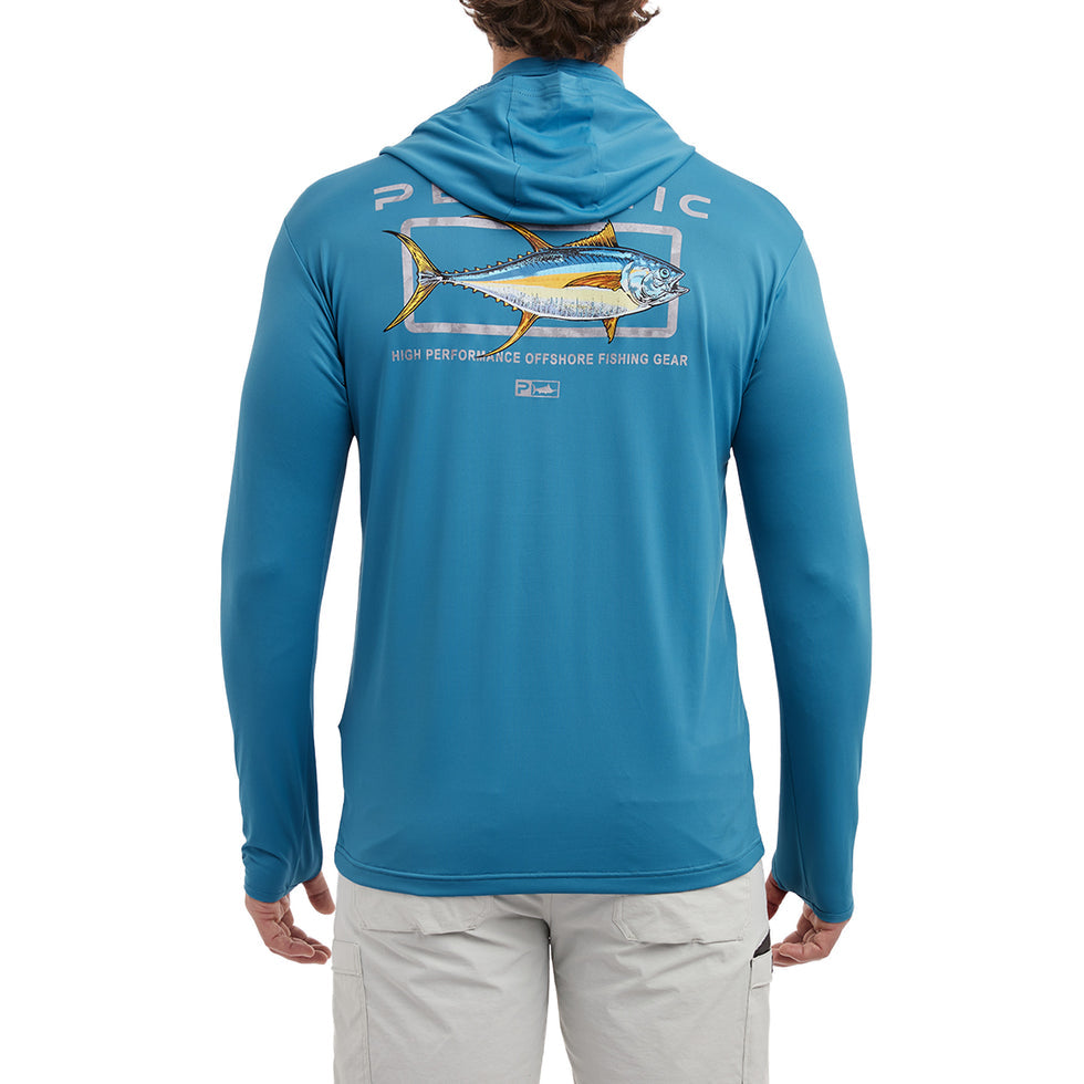 Pelagic Defcon Starboard Hooded Fishing Shirt - Ocean
