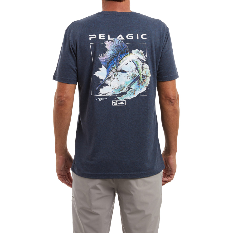 Pelagic Goione Sailfish T-Shirt - Navy