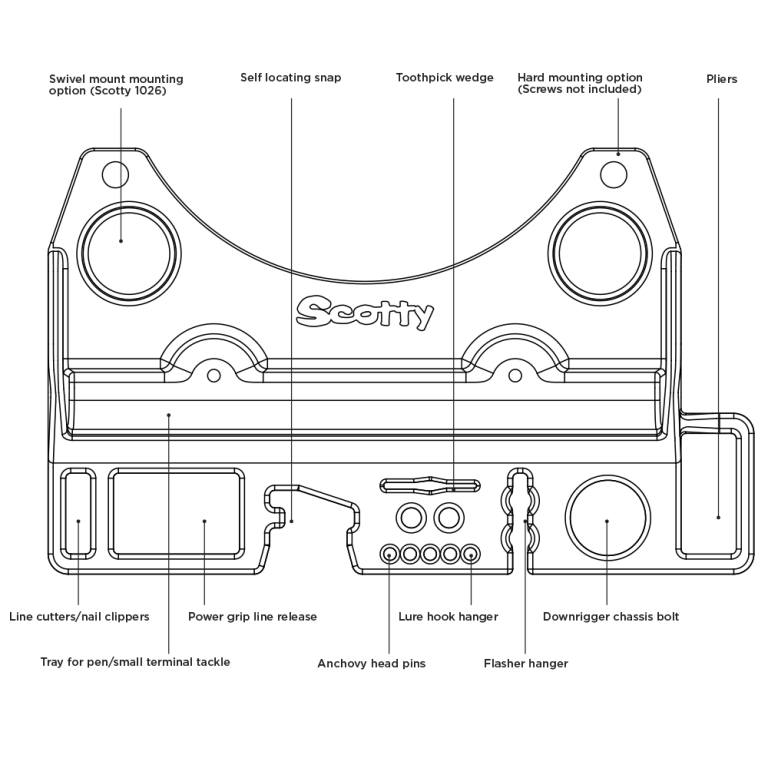 Scotty 450 Downrigger Trolling Caddy
