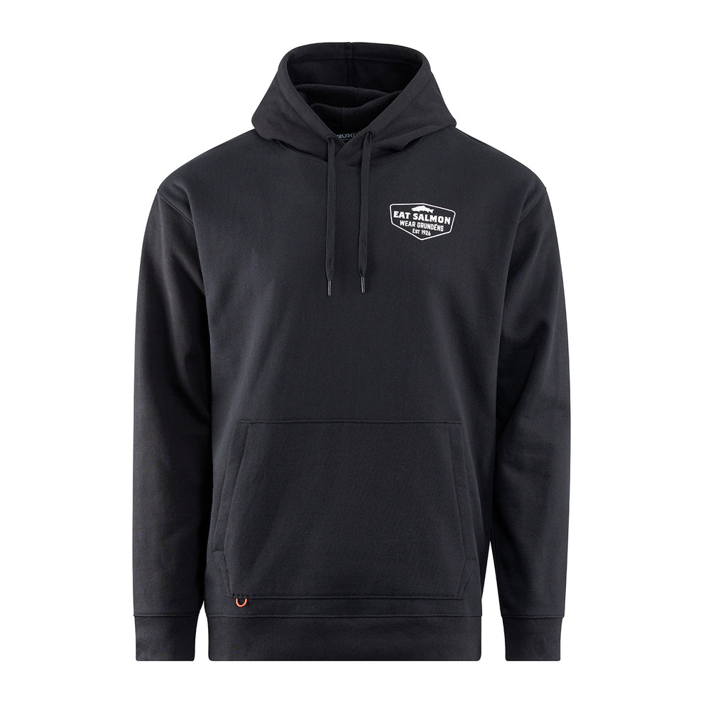 Grundens Eat your Words Salmon Hoodie - Displacement DWR Black