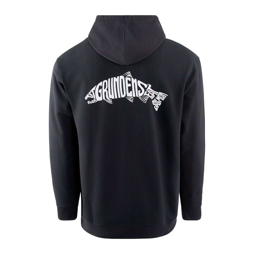 Grundens Eat your Words Salmon Hoodie - Displacement DWR Black
