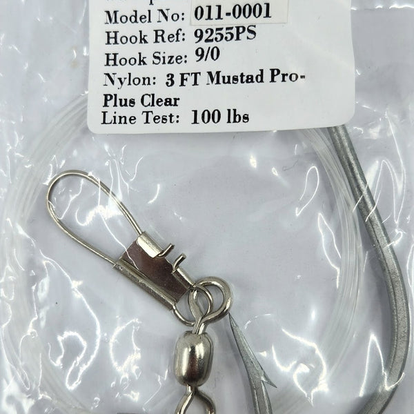 9 0 j hooks for halibut fishing North Pacific Pre-Tied Halibut Leader