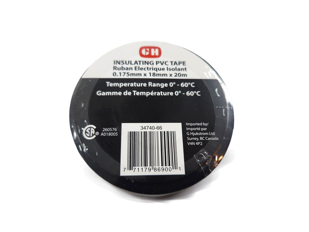 Hjukstrom Black Electrical Tape - PVC