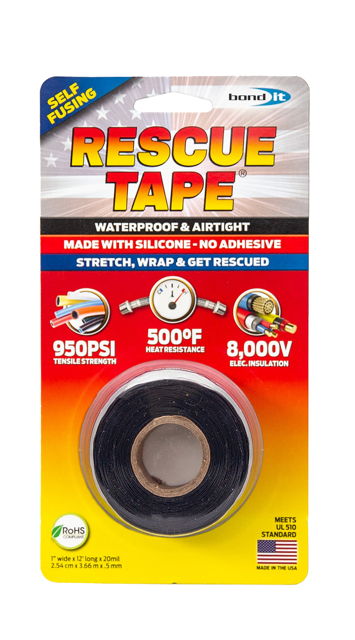 Rescue Tape - Self-Fusing Silicone Tape 1" x 12'