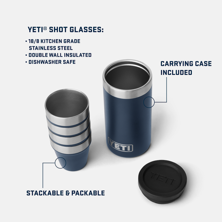 Yeti Shot Glasses with Carrying Case