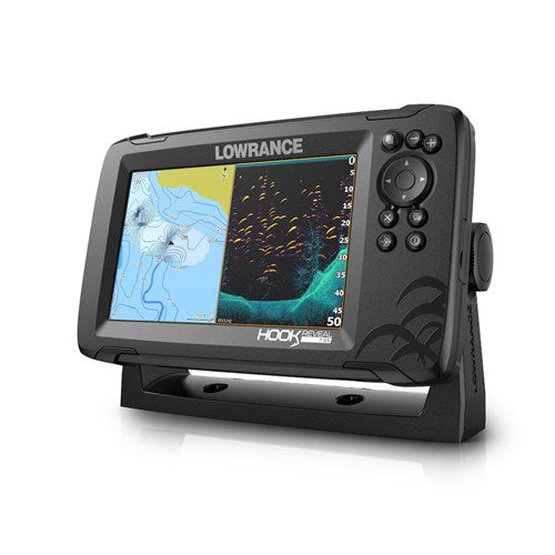 Lowrance Hook Reveal 7 50/200 Hdi Row With Transducer And World Base Map Black