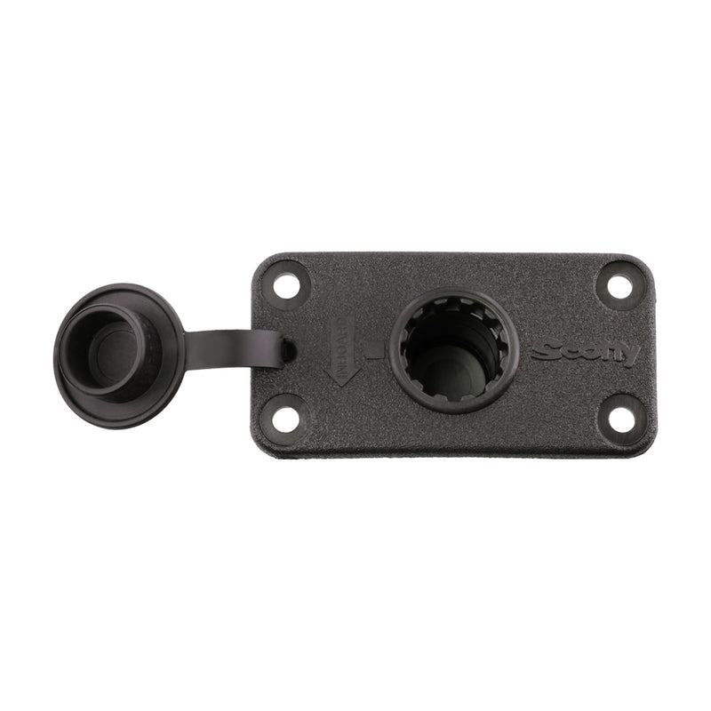 Scotty 244 Rectangular Flush Deck Mount With Splash Cover