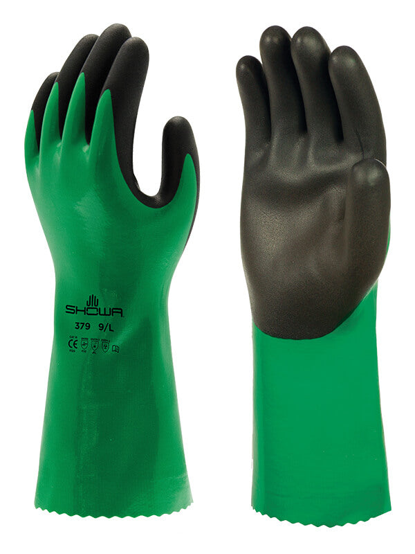 Showa 379 Waterproof Double-Dipped Nitrile Gloves