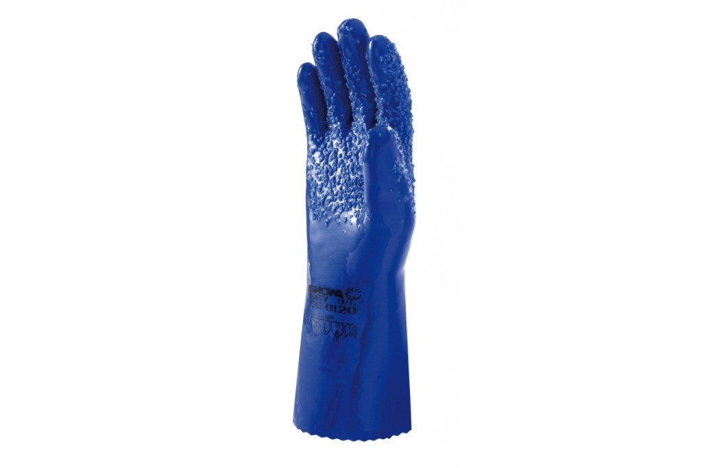 Showa 667 Blue PVC Glove with Grip