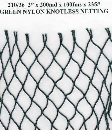 White Nylon Silk Fishing Net Knotless Mesh Semi-Finished Product 3x3mm Mesh  hole