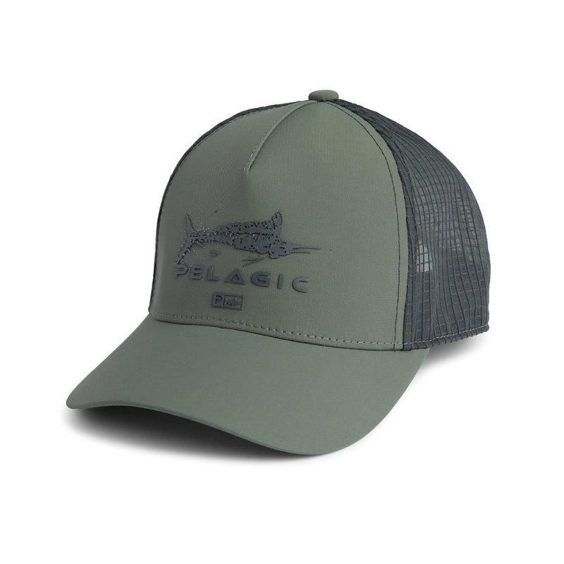 Pelagic Echo Gyotaku Performance Trucker Hat