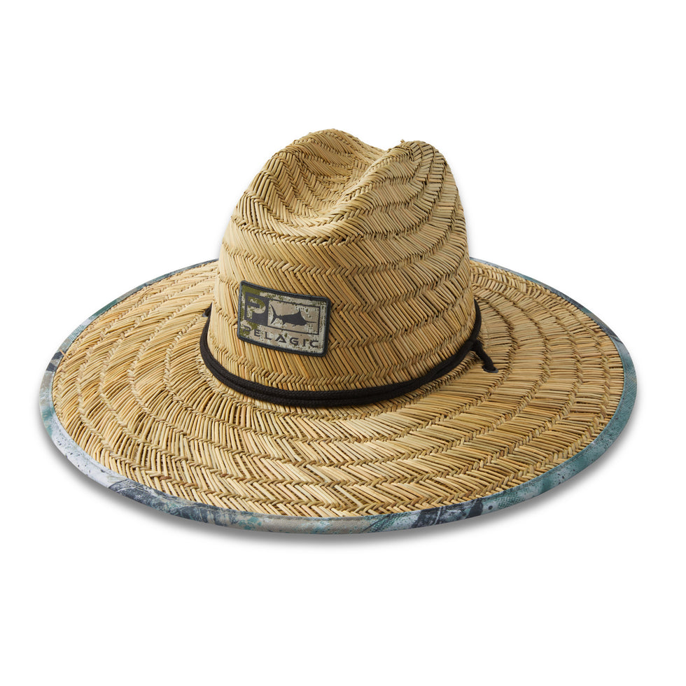 Pelagic Baja Gyotaku Straw Hat