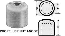 Zinc Propeller Nut Anodes