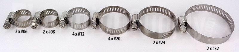 Stainless Steel Hose Clamps (from 7/32" - 3/4")