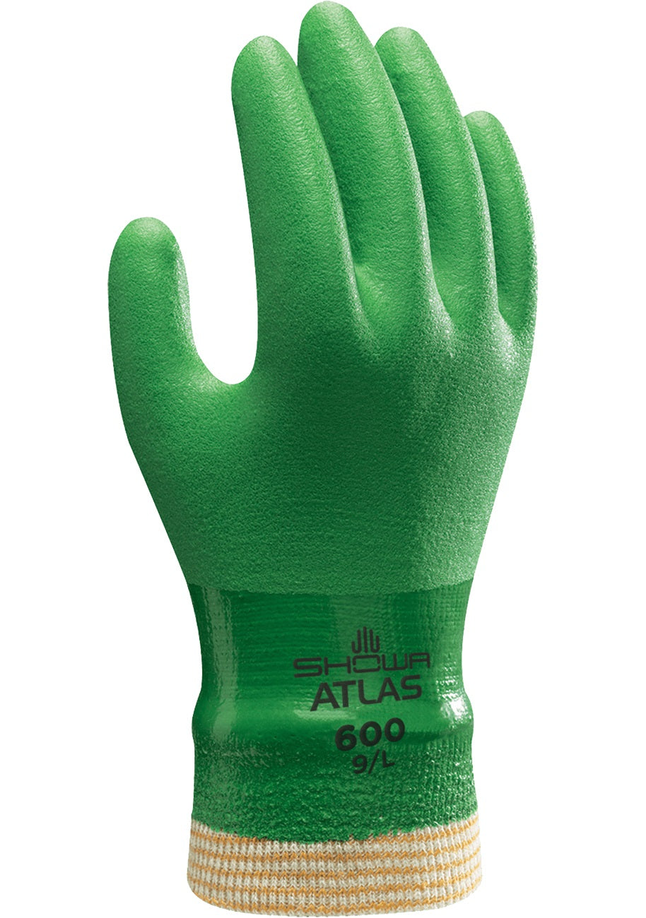 Showa 600 PVC Knitwrist Green