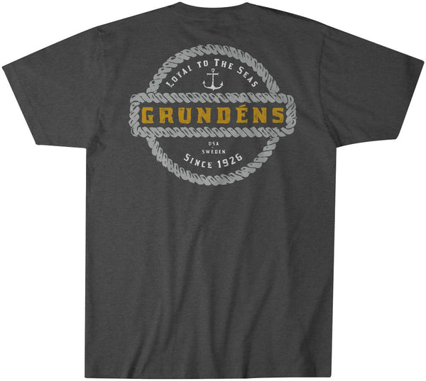 Grundens Rope Knot T-Shirt Heather Charcoal