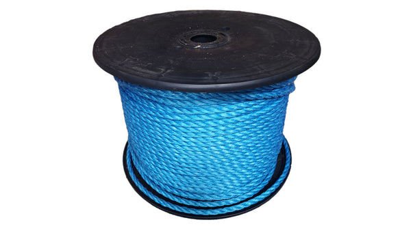 Blue 3 Strand Danpoly Co-Polymer Rope x 600'
