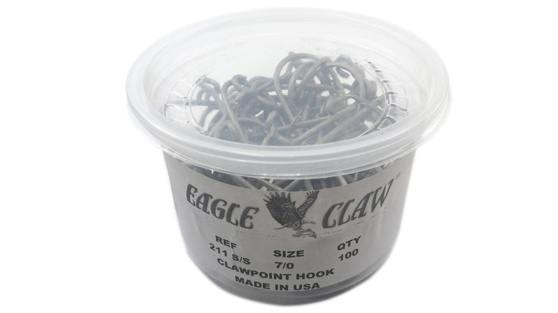 Eagle Claw 211SS Clawpoint Hooks (100 pack)
