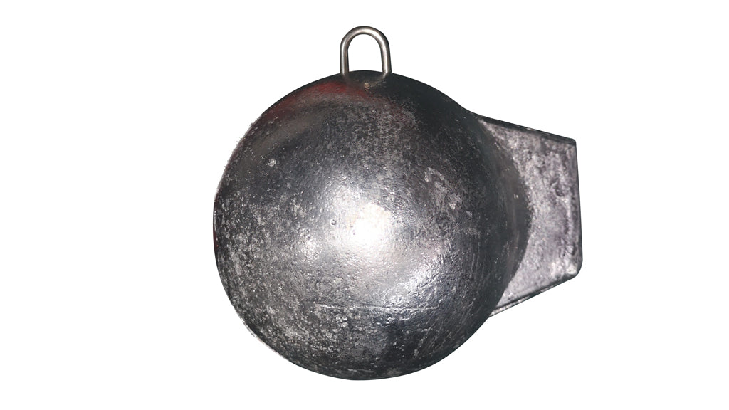 Finned Lead Cannonball for deep water trolling