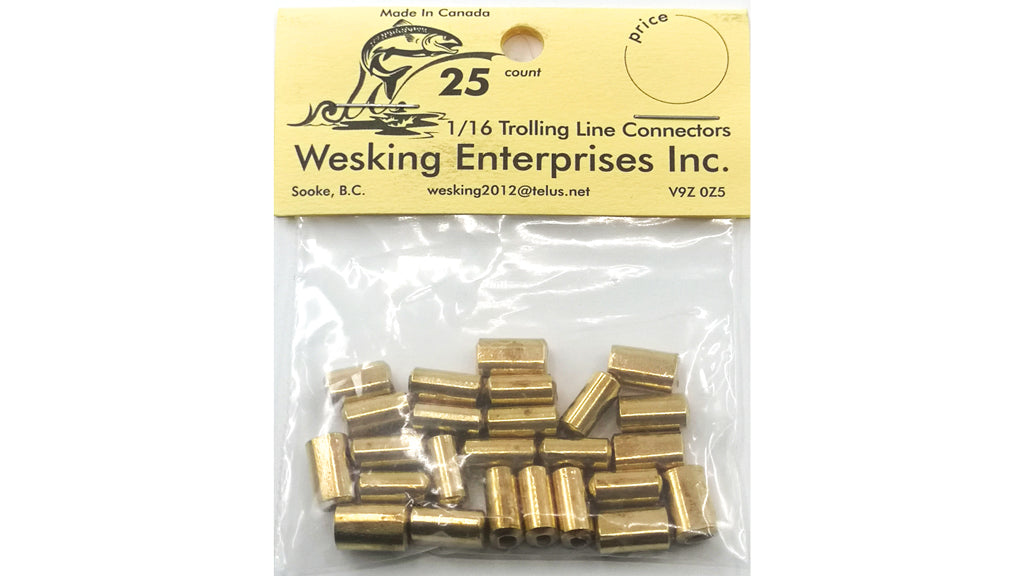 Wesking Trolling Line Connectors for 1/16" Line (25 pack)